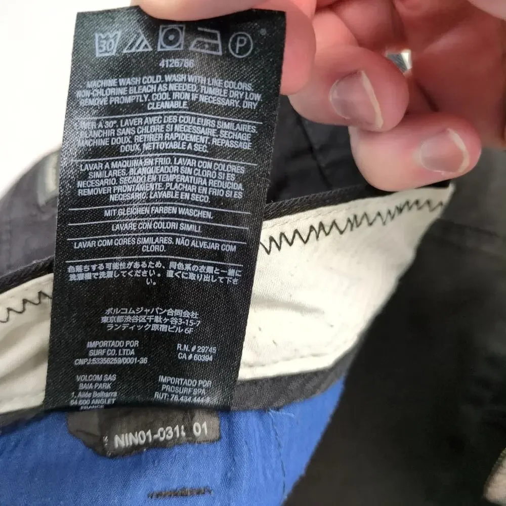 Volcom Black Bermuda Shorts Men's 38x10.5